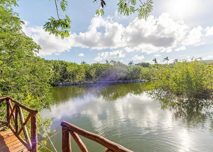 Departamento 6, Country Home, Con Muelle De Pesca, Club De Playa, Alberca, Cenote Y Campo De Golf, Contrata Day Pass Bahia Principe Apartamento